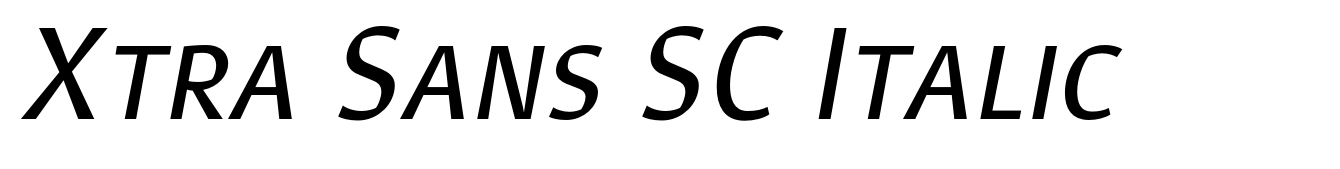 Xtra Sans SC Italic
